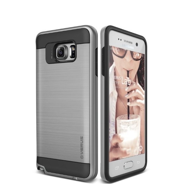 Galaxy Note 5 Case  Verus  High verge satin silver heavy duty
